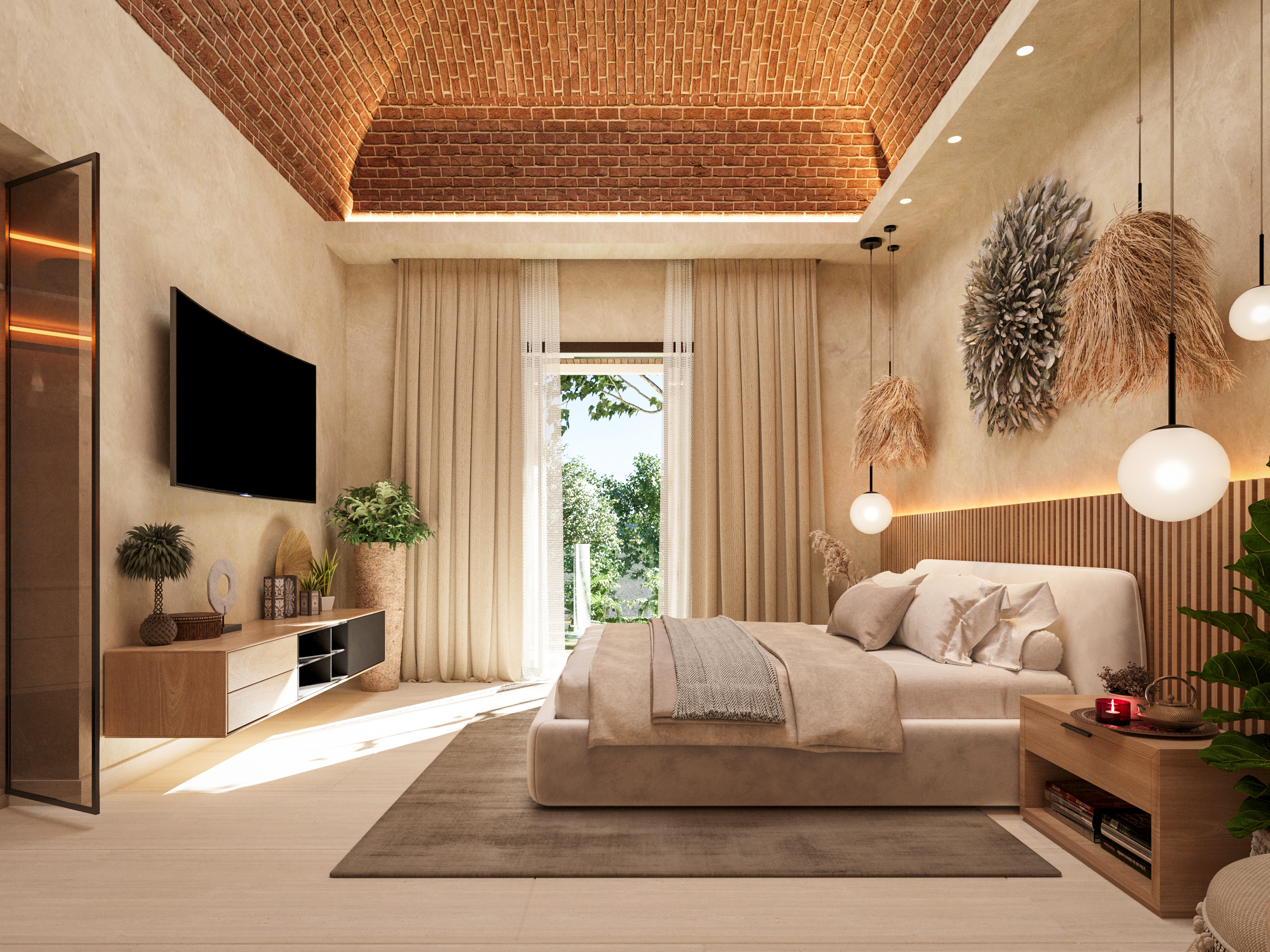 Upper-floor suite alternate angle — Casa Árbol Playacar