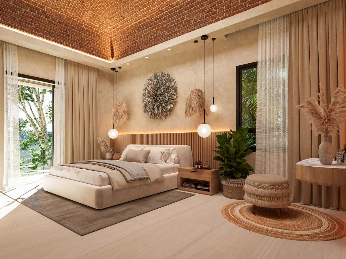 Upper-floor suite detail — Casa Árbol luxury residence
